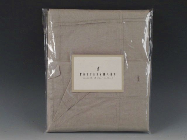 Pottery Barn Pintuck Shower Curtain New  