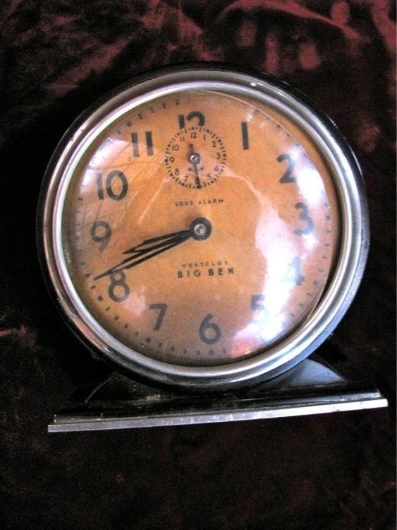 Vintage Big Ben Art Deco Loud Alarm Clock   WORKS Patent #85916  