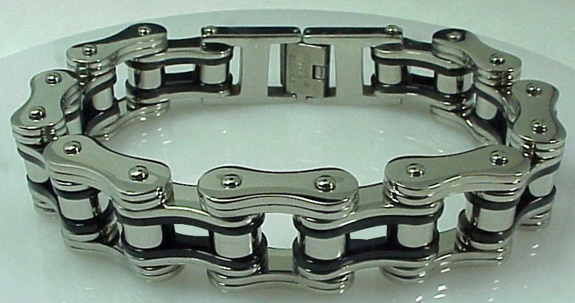 Biker Chain Bracelet Stainless Steel 3/4  Wide 7 10 Harley OCC West 