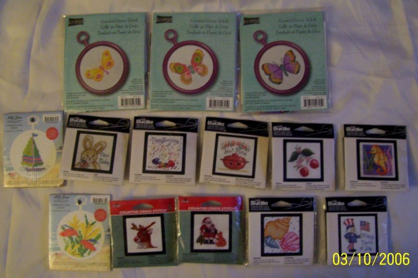 MINI** CROSS STITCH KITS  