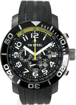 TW Steel Chronograph Grandeur Diver Black Dial Mens Watch TW75  