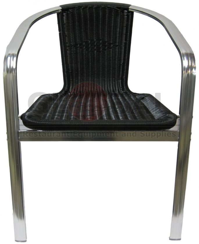 NEW WICKER CHAIR   ALUMINUM BASE INDOOR / OUTDOOR  