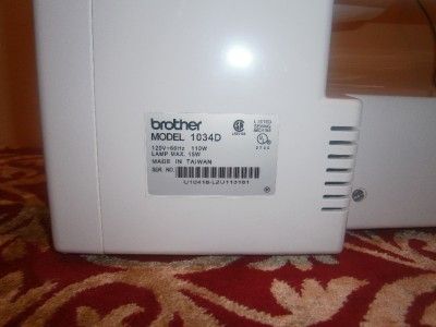 Brother Serger Model 1034D  