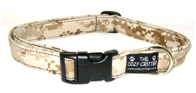 USMC Desert Tan Camouflage Marine Corps Camo Dog Collar  