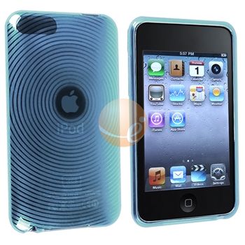 BLUE CRYSTAL SOFT GEL CASE FOR iPOD TOUCH 2nd 3rd Gen  