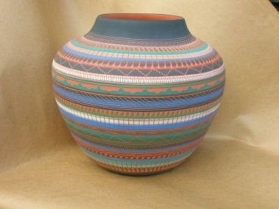 Navajo Horse Hair Pot Signed Myron Charlie  