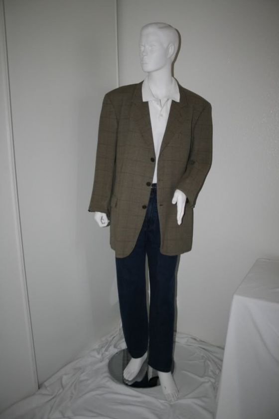 GIORGIO ARMANI Men $950 Check Sport Coat JACKET 46 L  