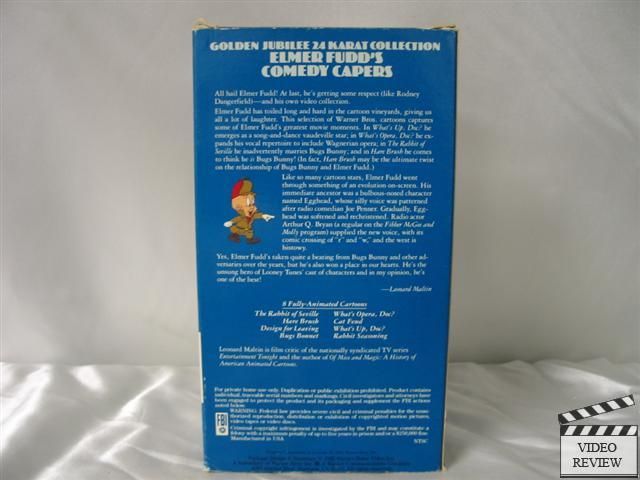 Elmer Fudds Comedy Capers VHS Golden Jubilee 24 K Coll 095391160631 