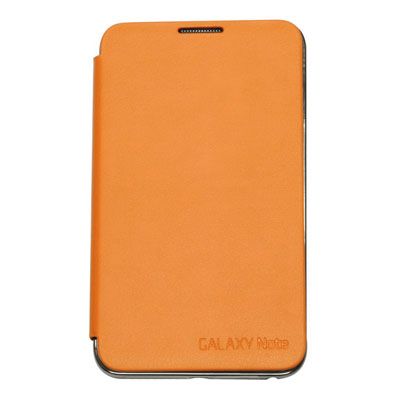 New RETAIL PACKING Samsung Galaxy NOTE Flip Case Cover, ORANGE  