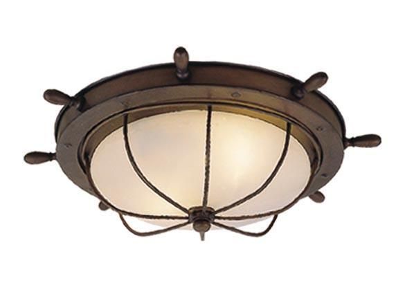 LIGHT NAUTICAL COPPER BRONZE CEILING LIGHTING LAMP  