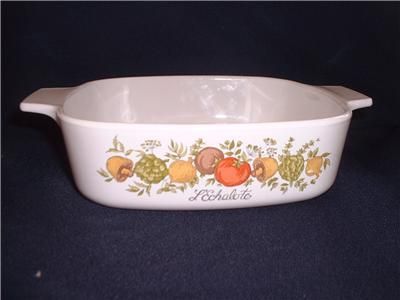 CORNINGWARE, SPICE OF LIFE PATTERN, (1) 1 QT CASSEROLE  