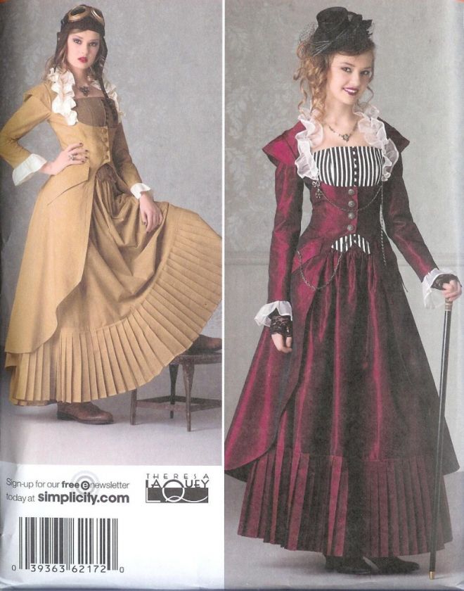 Simplicity Steampunk Victorian Era Costume Pattern 2172  