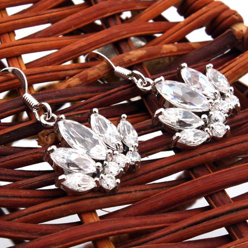 New Crown Shaped Earrings Crystal eardrop Dangle Drop  