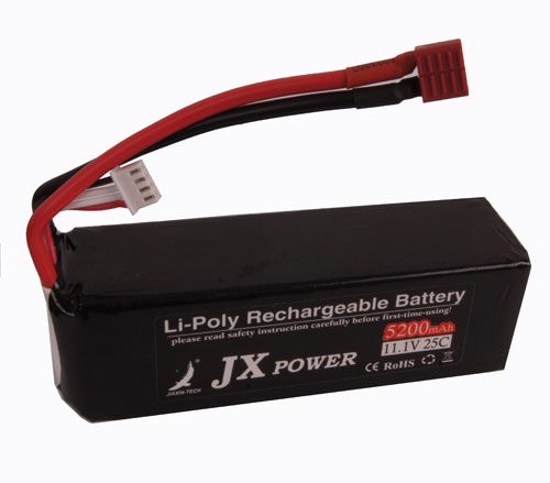   5200mAh 25C Li polymer Rechargeable Lipo Battery T Dean Akku for Car