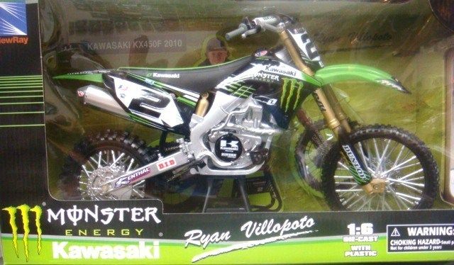   2010 MONSTER KAWASAKI KX450F RYAN VILLOPOTO DIRT BIKE NEW 49373  