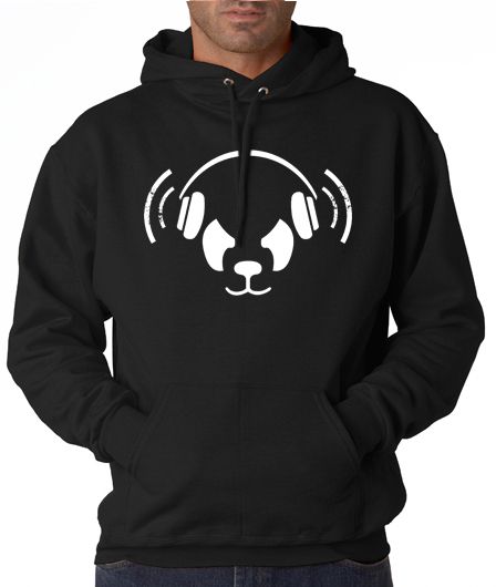 The White Panda DJ Remix Techno 50/50 Pullover Hoodie  