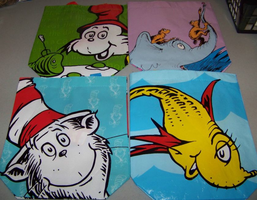 DR SEUSS MINI Re Usable Book Gift Bag Tote Party Supply  