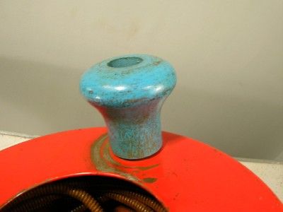 Vintage Plumbing DRAIN SNAKE 25 X 1/4 WOOD HANDLES Metal Casing 