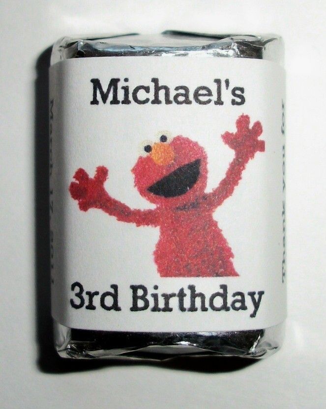 60 ELMO BIRTHDAY PARTY FAVORS CANDY WRAPPERS  