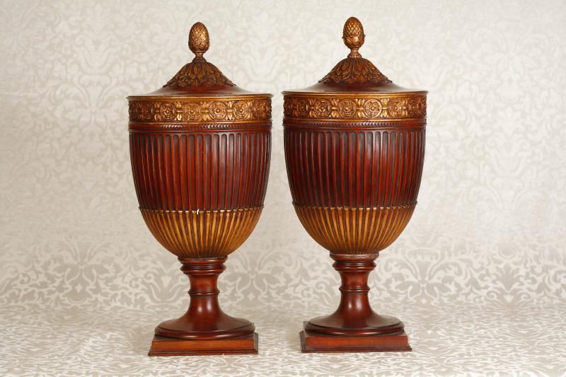 Regency Mahogany Ice Buckets Urns Wine Champagne Cooler  