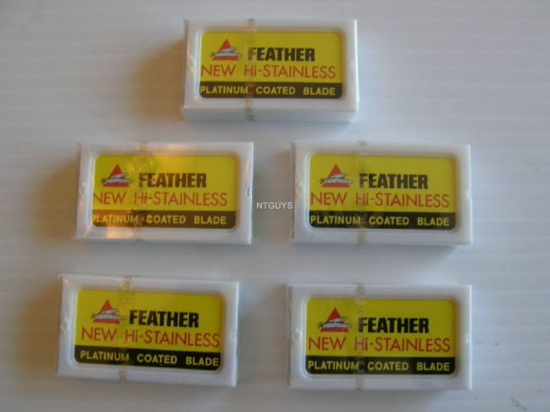 50 FEATHER Razor Blades NEW Hi Stainless Double Edge  