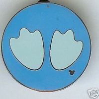 WDW DONALD DUCK Footprint Feet Hidden Mickey Disney Pin  