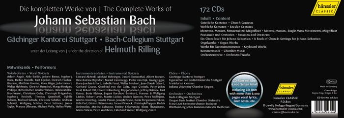 172 CD Box *BACH*Haenssler Edition BACHAKADEMIE Rilling  