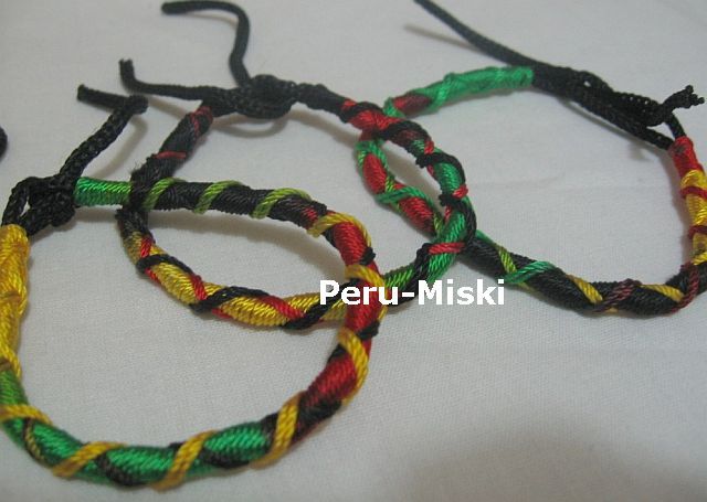 RASTA FRIENDSHIP BRACELETS Handmade in Peru NEW LOT  