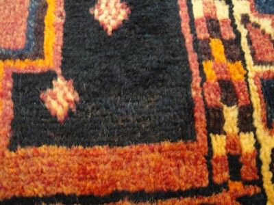   ANTIQUE PERSIAN SHIRAZ QASHQAI YALAMEH GEOMETRIC TRIBAL RUG  