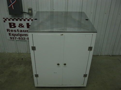 Gold Medal White Popcorn Popper Cabinet Base Table 28  