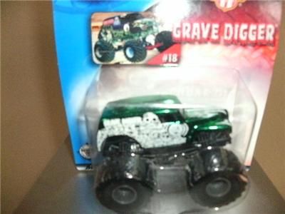   MONSTER JAM GREEN CHROME GRAVE DIGGER TRUCK NEW IN PACKAGE  