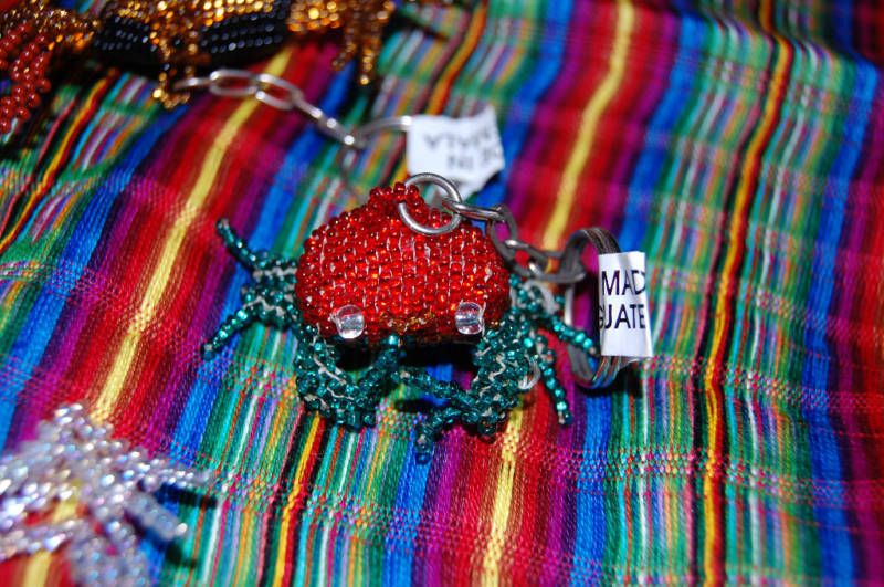 Guatemala Hand Beaded Crab Keychains  