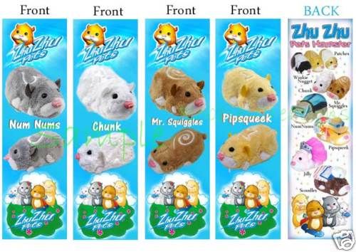 BOOKMARKS Zhu Zhu zuzu zoo zoo Pets Hamsters Chunk  