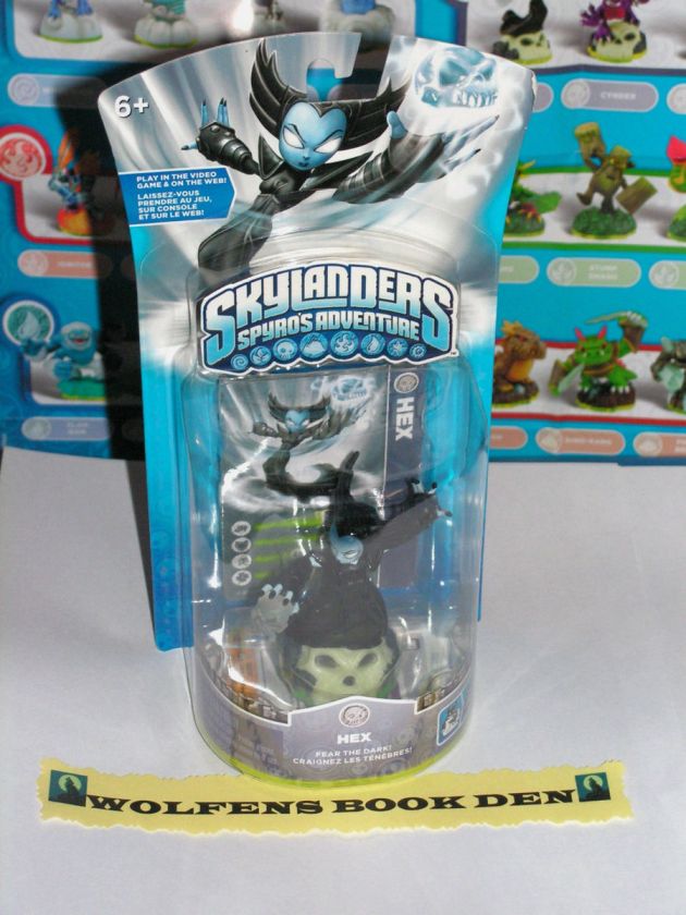 NEW SKYLANDERS SPYROS ADVENTURE HEX FIGURE CARD STICKER CODE NEW IN 