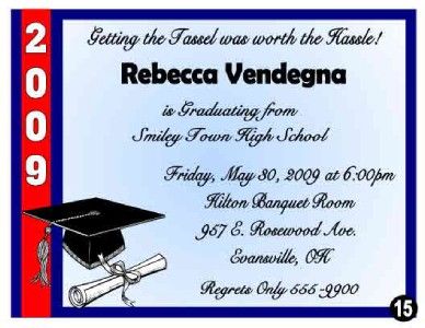 20 GRADUATION ANNOUNCEMENT INVITATIONS   ALL COLORS  