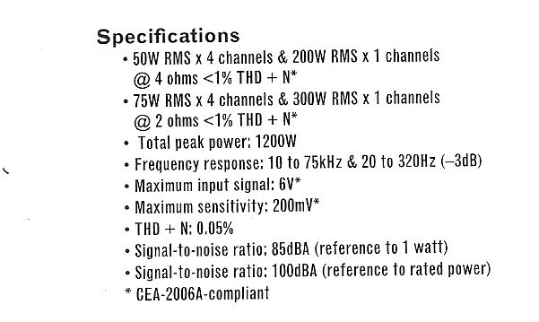 Infinity KAPPA FIVE Z Five Channel Class D System Amplifier  