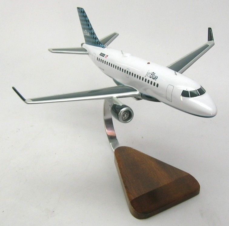 Embraer EMB 190 JetBlue Airplane Wood Model Small FrShp  