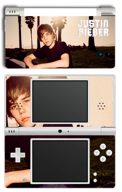 Nintendo DSi XL Justin Bieber Skins never say never my world 2.0 fever 