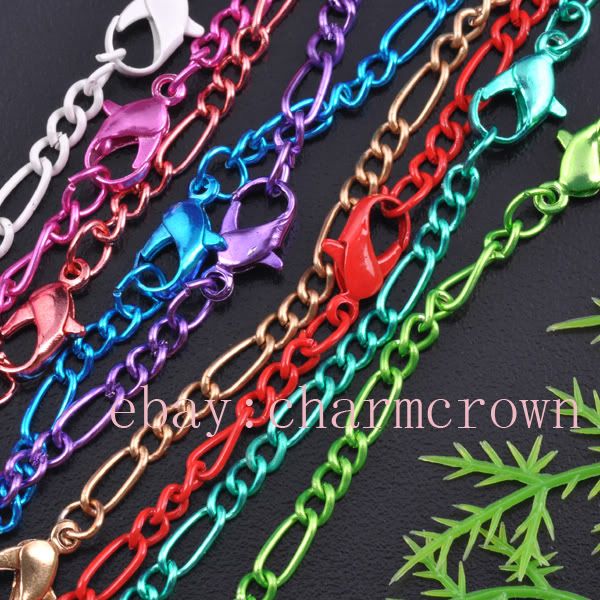 20pcs Mix Color Metal Chains 520mm CCH1382 Free Ship  