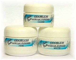 Sheba Nails Odorless Acrylic Powder 1oz   WHITE POWDER  