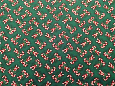 New Candy Canes Fabric BTY Christmas Holiday Candy  