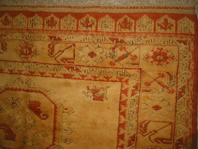 Vintage Oushak Hand Knotted Turkish Rug B 7396  