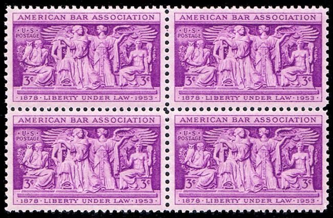 American Bar Association on old U.S. Postage Stamps  