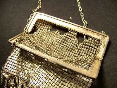 Antique German Silver mesh purse Pretty  