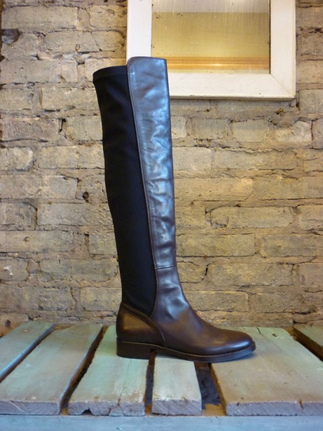 DUCCIO DEL DUCA tall two tone riding BOOT  