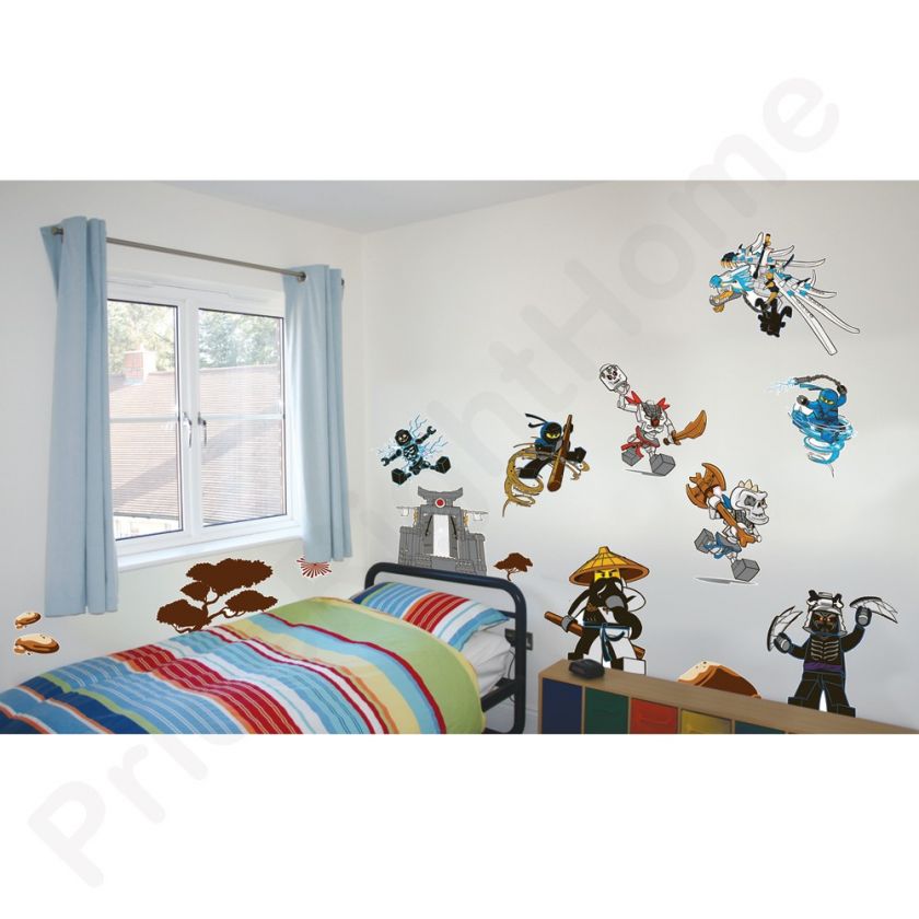 LEGO NINJAGO WALL STICKERS OFFICIAL NEW 25+ PIECES ROOM DECOR  