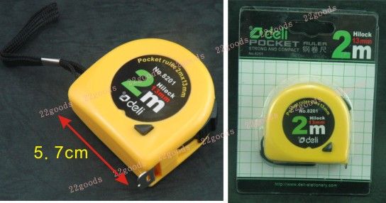 Ruler Pocket Retractable Tape Measure 2 M Meter cm mm  