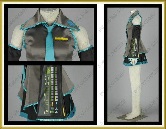 Vocaloid Miku Hatsune Cosplay Costume and Accessories  