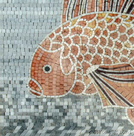 Beautiful Fish Marble Mosaic Bathroom Wall,Floor Inlay  