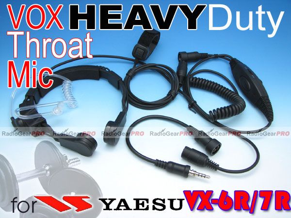 Heavy Duty Throat Mic Yaesu FT 270R FT 277R VX 6R VX 7R  